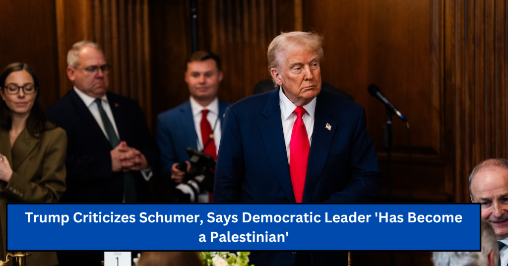 Trump Criticizes Schumer, Says Democratic Leader 'Has Become a Palestinian'